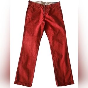 Abercrombie & Fitch Men's Denim Chinos Skinny Red Jeans. 32x30. New With Tags.